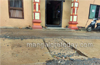 Sub-standard side drain works : Concrete slab sinks near Raghavendra Mutt